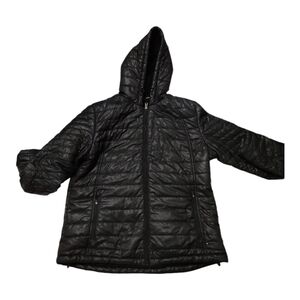 New Balance Black Quilted Hooded Jacket